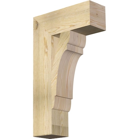 Ekena Millwork Olympic Block Rough Sawn Bracket, Douglas Fir, 6"W x 18"D x 30"H BKT06X18X30OLY05RDF